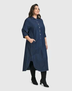 Joie Collared Dress, Denim