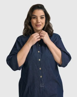 Joie Collared Dress, Denim