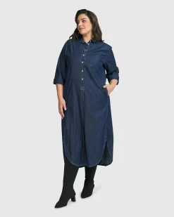 Joie Collared Dress, Denim