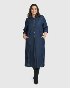 Joie Collared Dress, Denim