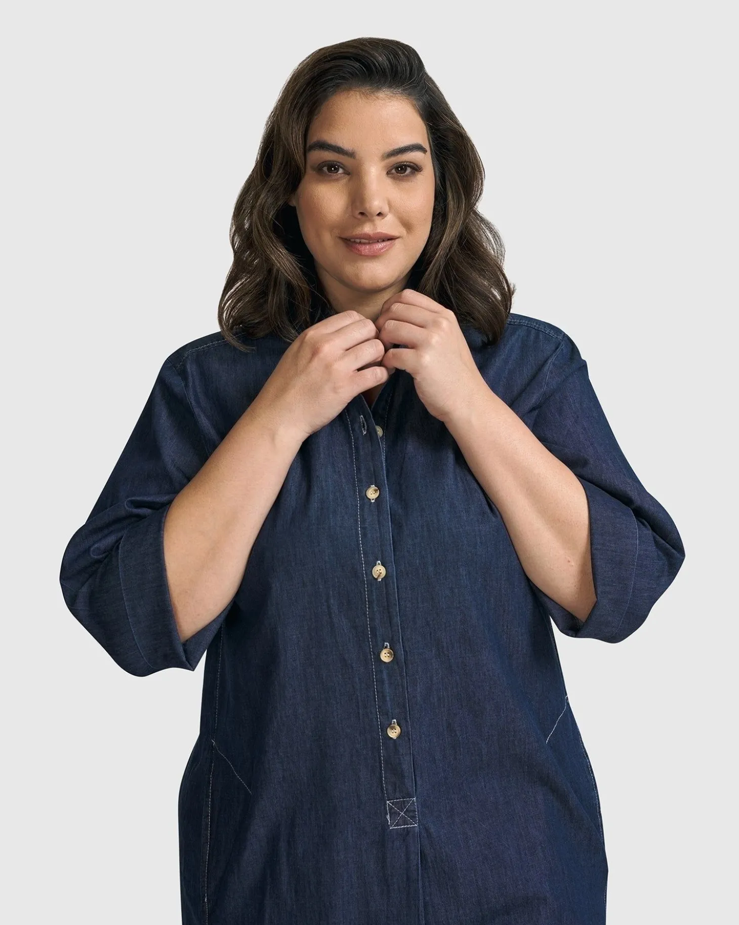 Joie Collared Dress, Denim