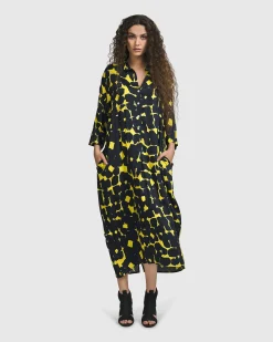 Josephina Button Down Dress, Tie Dye