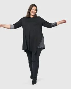 Josie Swing Tunic Top, Mono