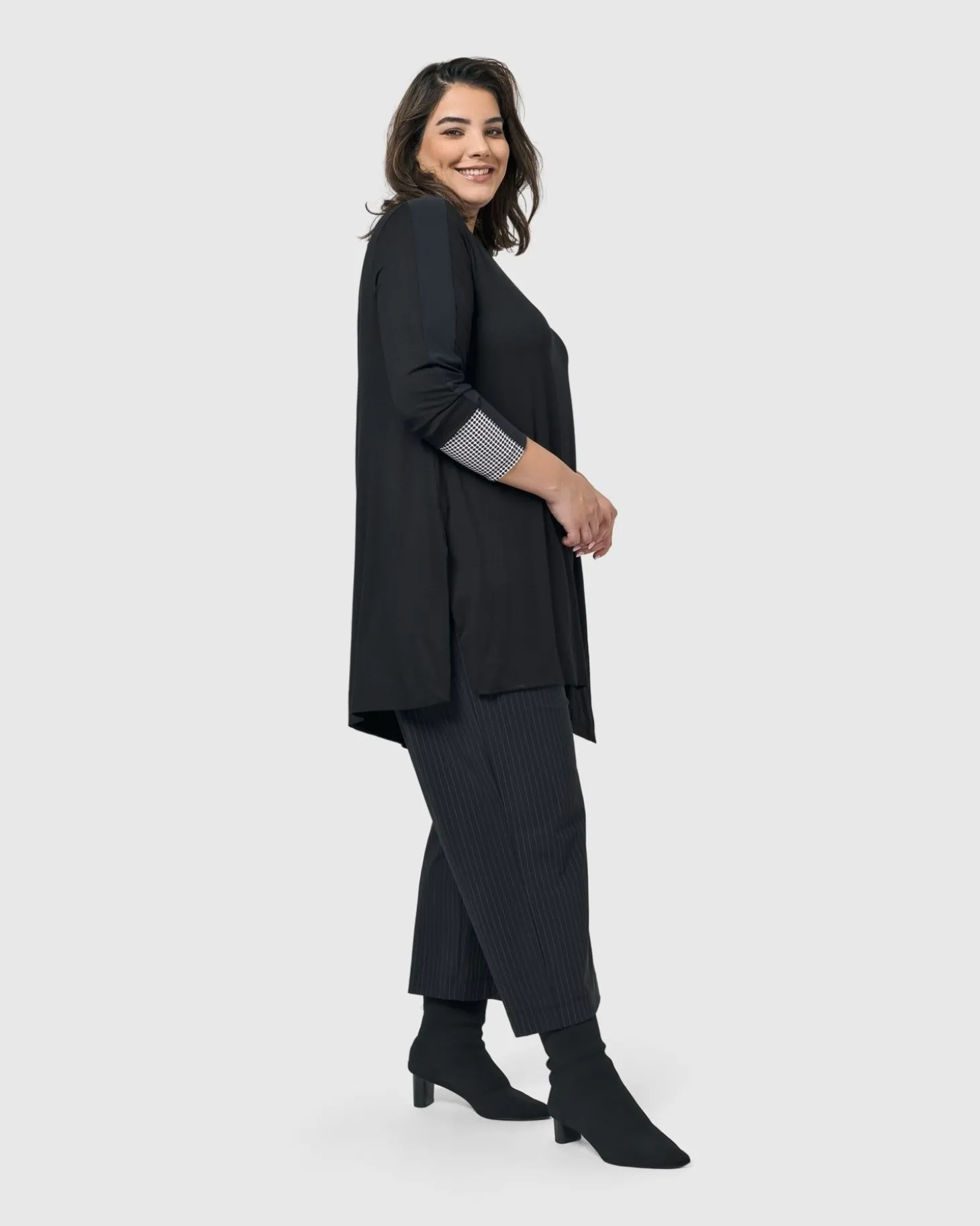 Josie Swing Tunic Top, Mono