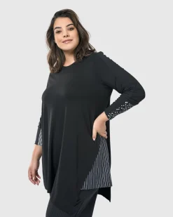 Josie Swing Tunic Top, Mono