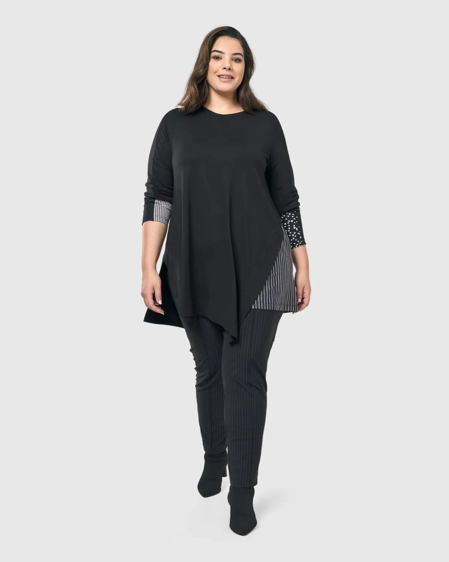 Josie Swing Tunic Top, Mono