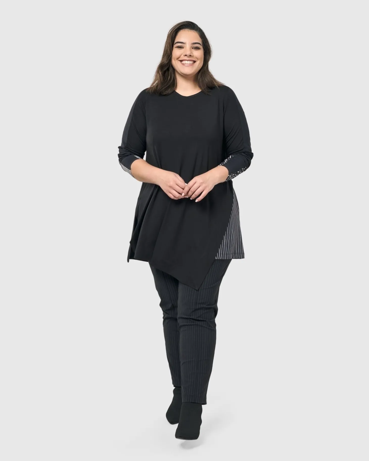Josie Swing Tunic Top, Mono