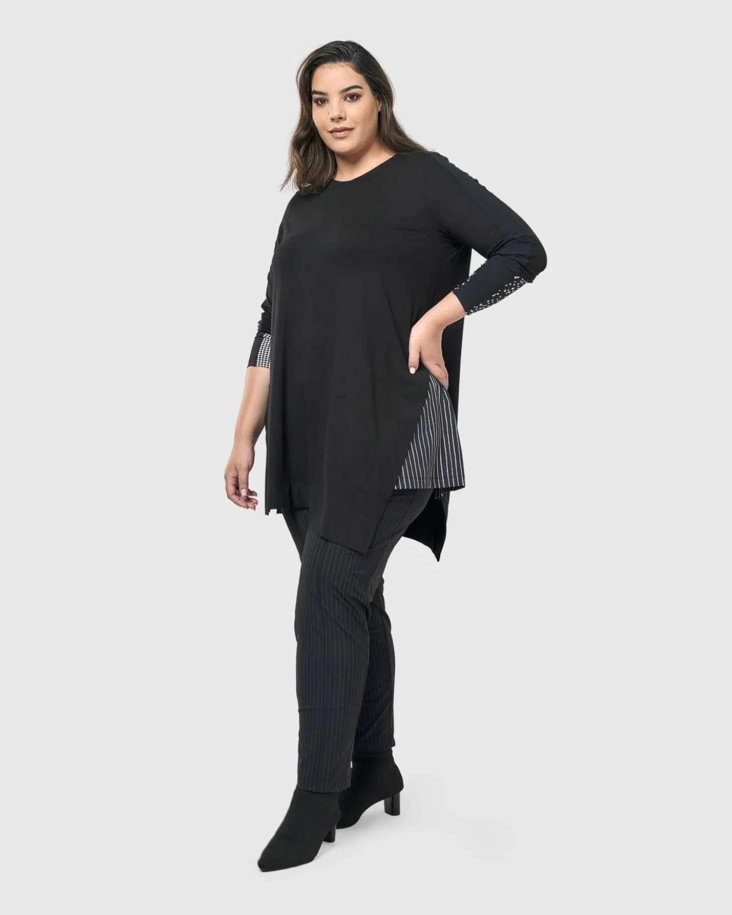 Josie Swing Tunic Top, Mono