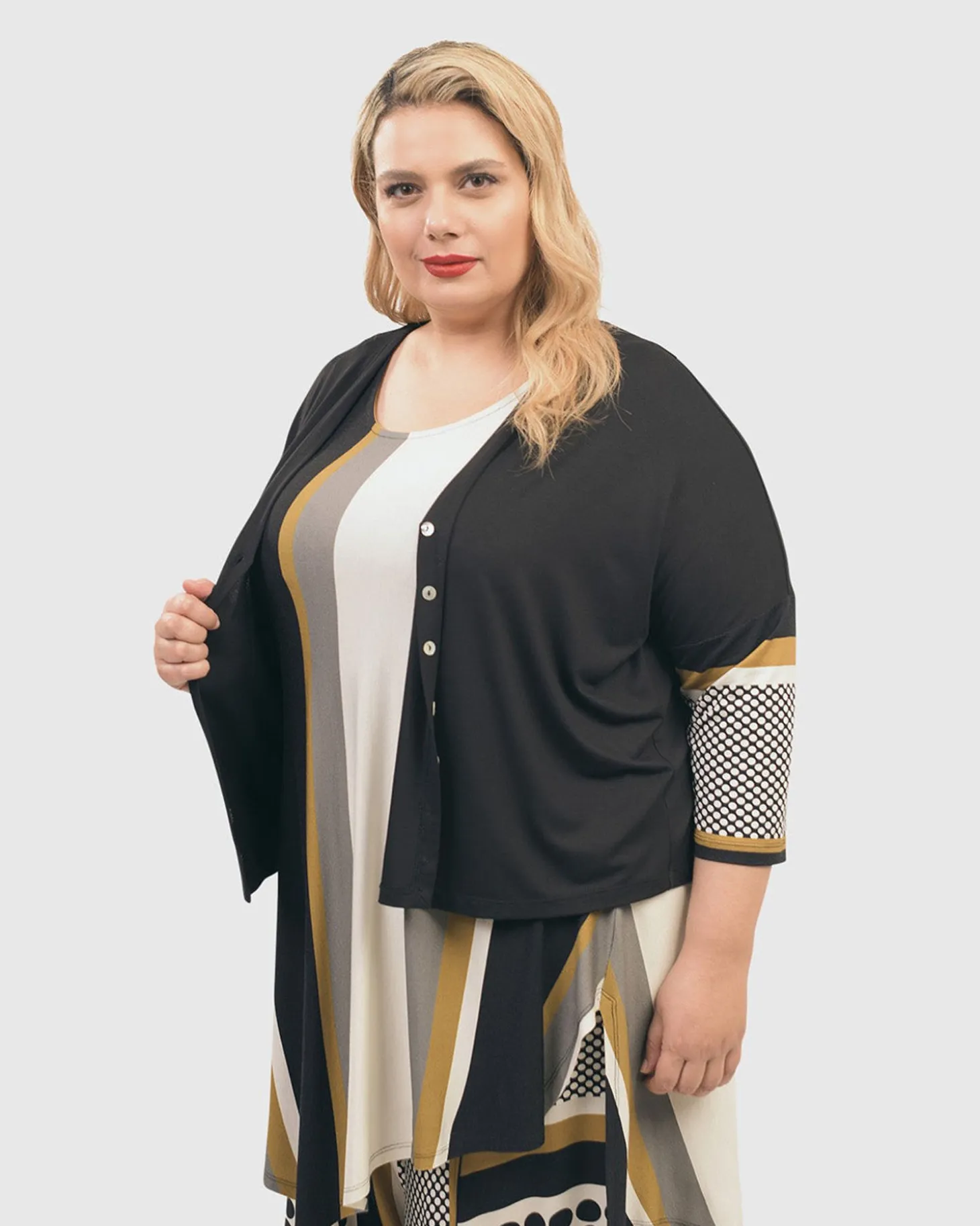 Kenna Crop Cardigan, Circles