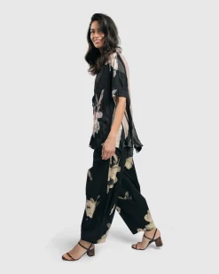 Kennedy Crinkle Punto Pants, Roses