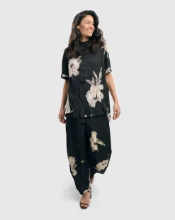 Kennedy Crinkle Punto Pants, Roses