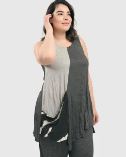 Kia Crinkle Tunic Top, Stripe