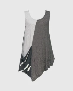 Kia Crinkle Tunic Top, Stripe