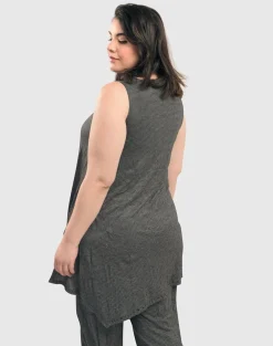 Kia Crinkle Tunic Top, Stripe