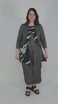 Kia Crinkle Tunic Top, Stripe