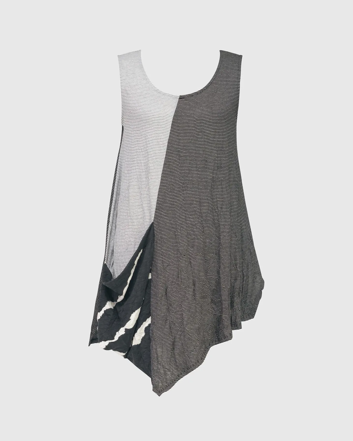 Kia Crinkle Tunic Top, Stripe