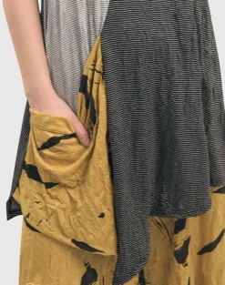 Kia Crinkle Tunic Top, Yellow
