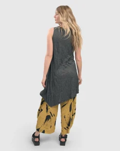 Kia Crinkle Tunic Top, Yellow