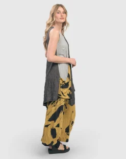Kia Crinkle Tunic Top, Yellow