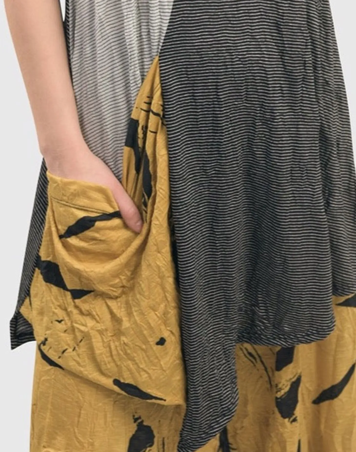Kia Crinkle Tunic Top, Yellow