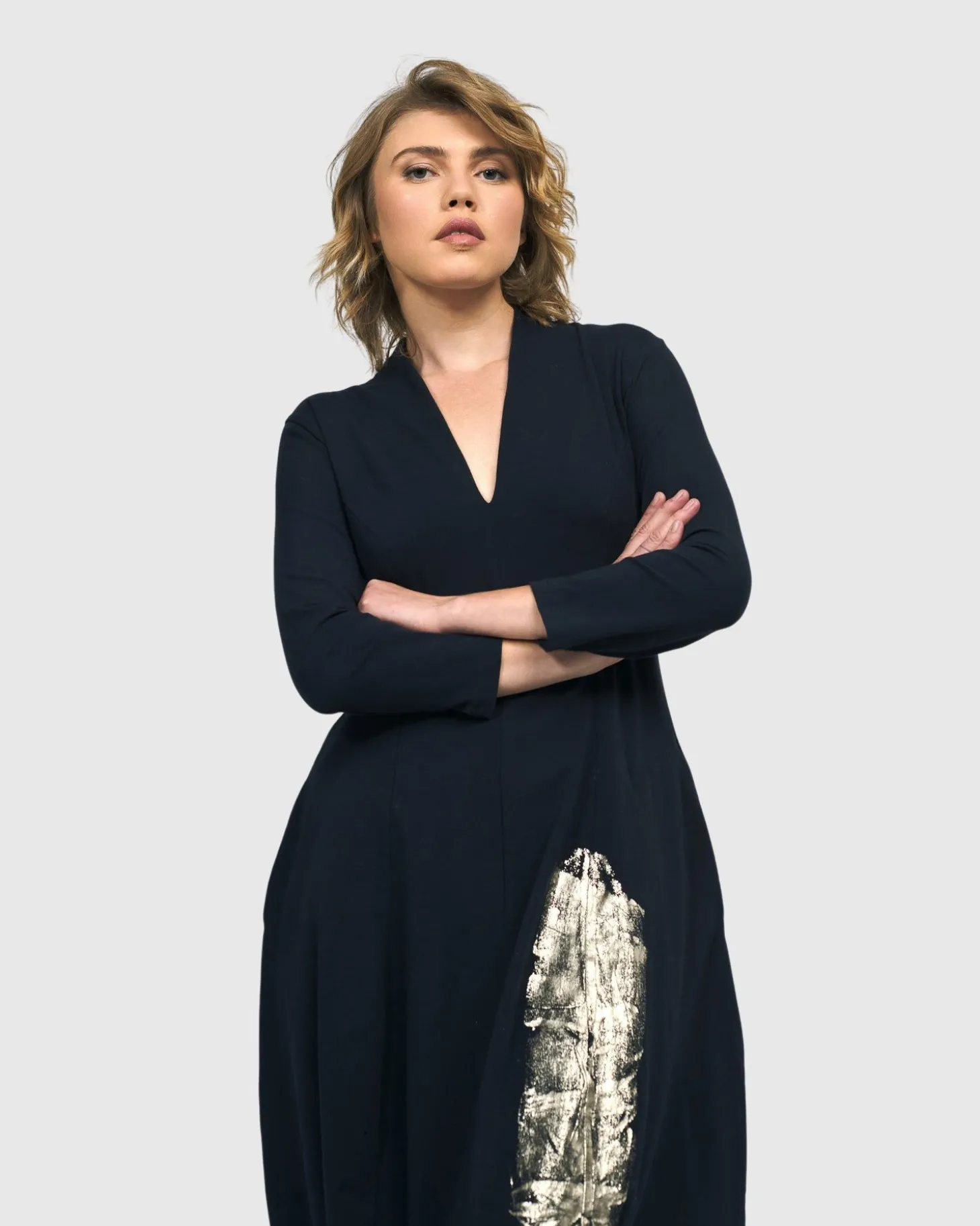 Laurel Cocoon Dress, Navy