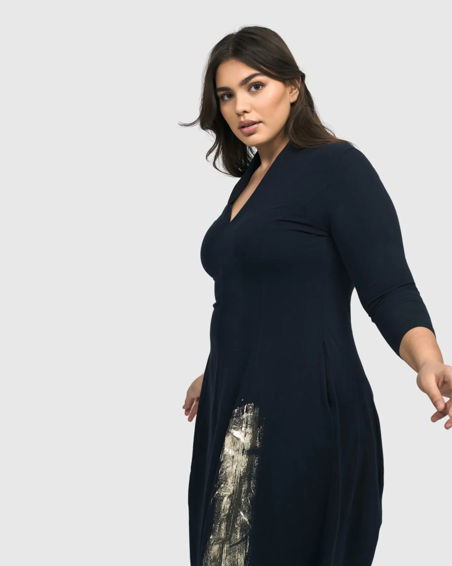 Laurel Cocoon Dress, Navy