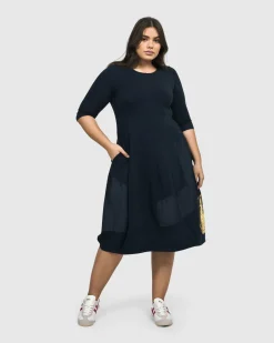 Lexington Crew Cocoon Dress, Navy
