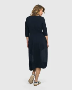 Lexington Crew Cocoon Dress, Navy
