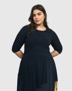 Lexington Crew Cocoon Dress, Navy