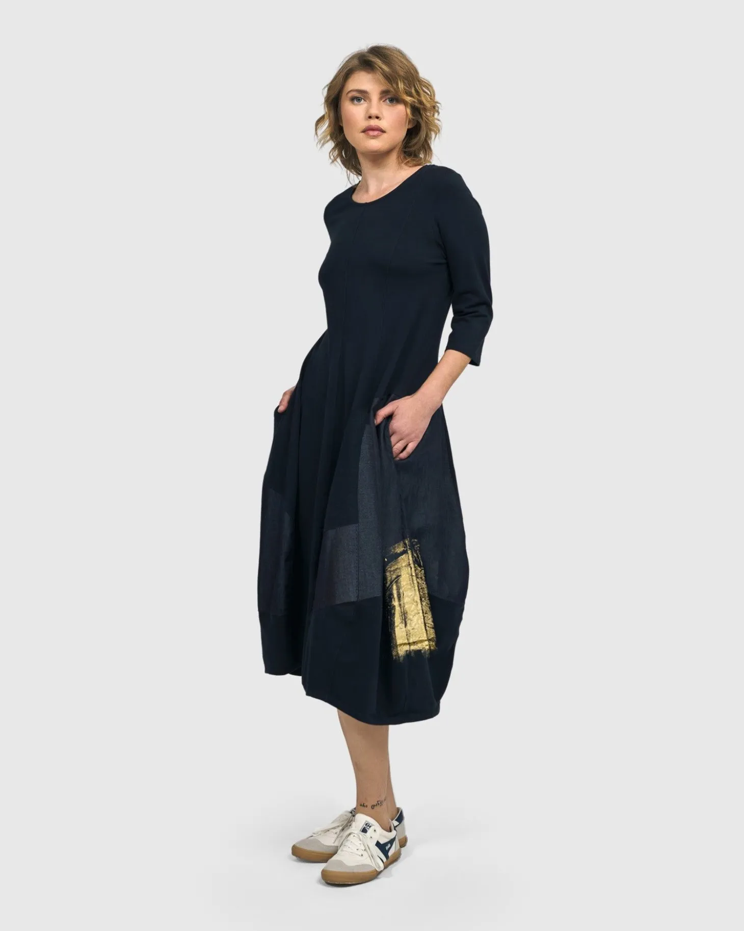 Lexington Crew Cocoon Dress, Navy