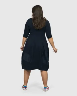 Lexington Crew Cocoon Dress, Navy