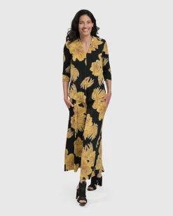 Linda Signature Vneck, Gold