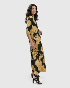 Linda Signature Vneck, Gold