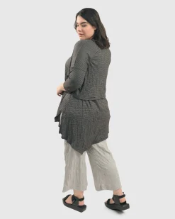 Linea Crinkle Crop Cardy, Black
