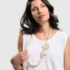 Lotus Bead Necklace, Oat