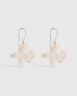 Lotus Dangle Earrings, Oat