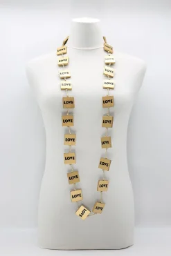 Love Squares Necklace, Gold