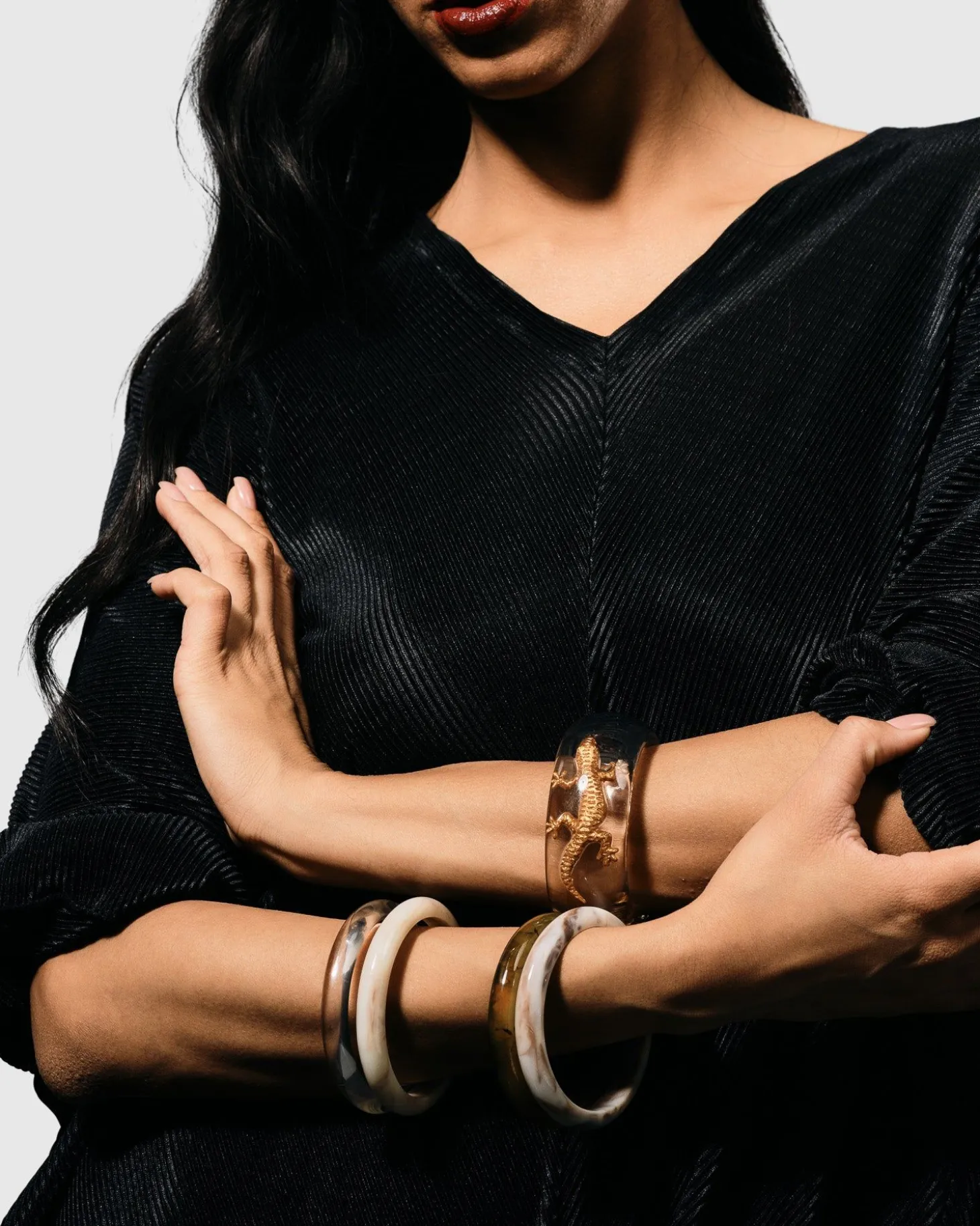 Lucky Bangle Bracelet, Gold