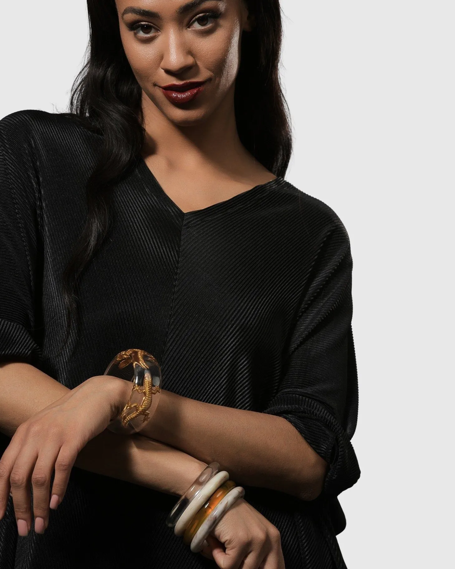Lucky Bangle Bracelet, Gold