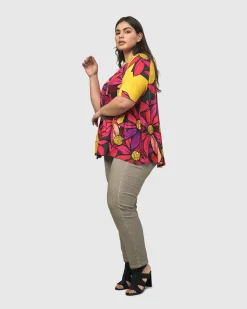 Marigold Trapeze Top, Bouquet