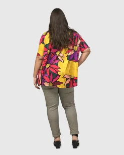 Marigold Trapeze Top, Bouquet