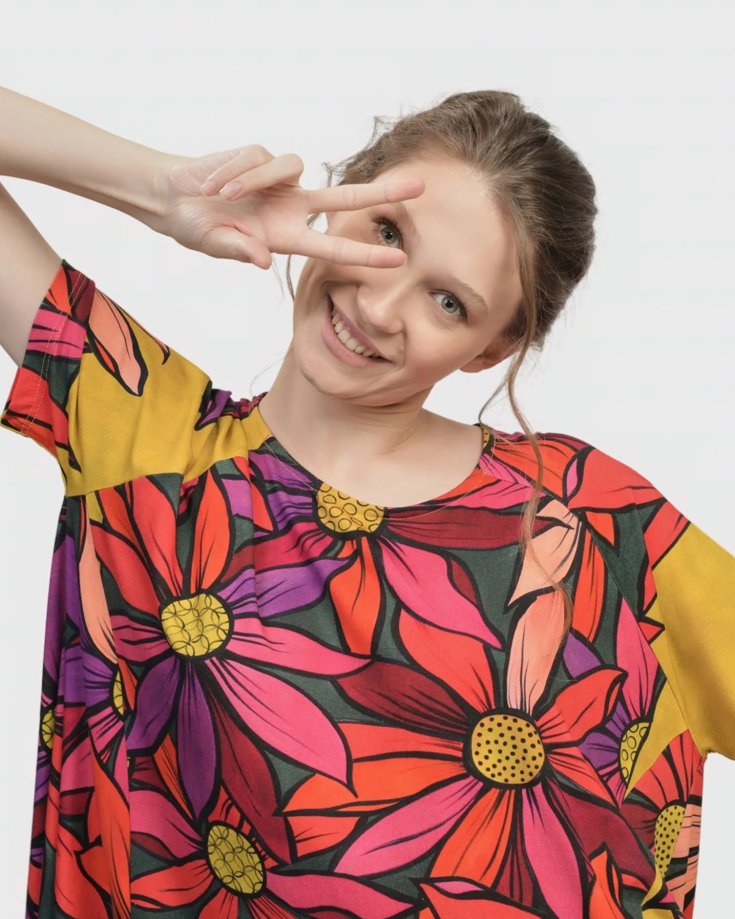 Marigold Trapeze Top, Bouquet