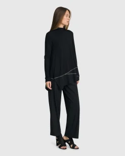 Mazzy Mockneck Top, Black