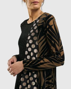 Medallion A-Line Dress, Gold