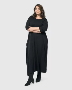 Midnight Maxi Dress, Black