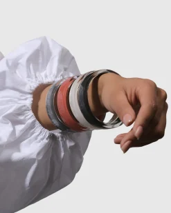 Minimalist Bangle Bracelet, Frost