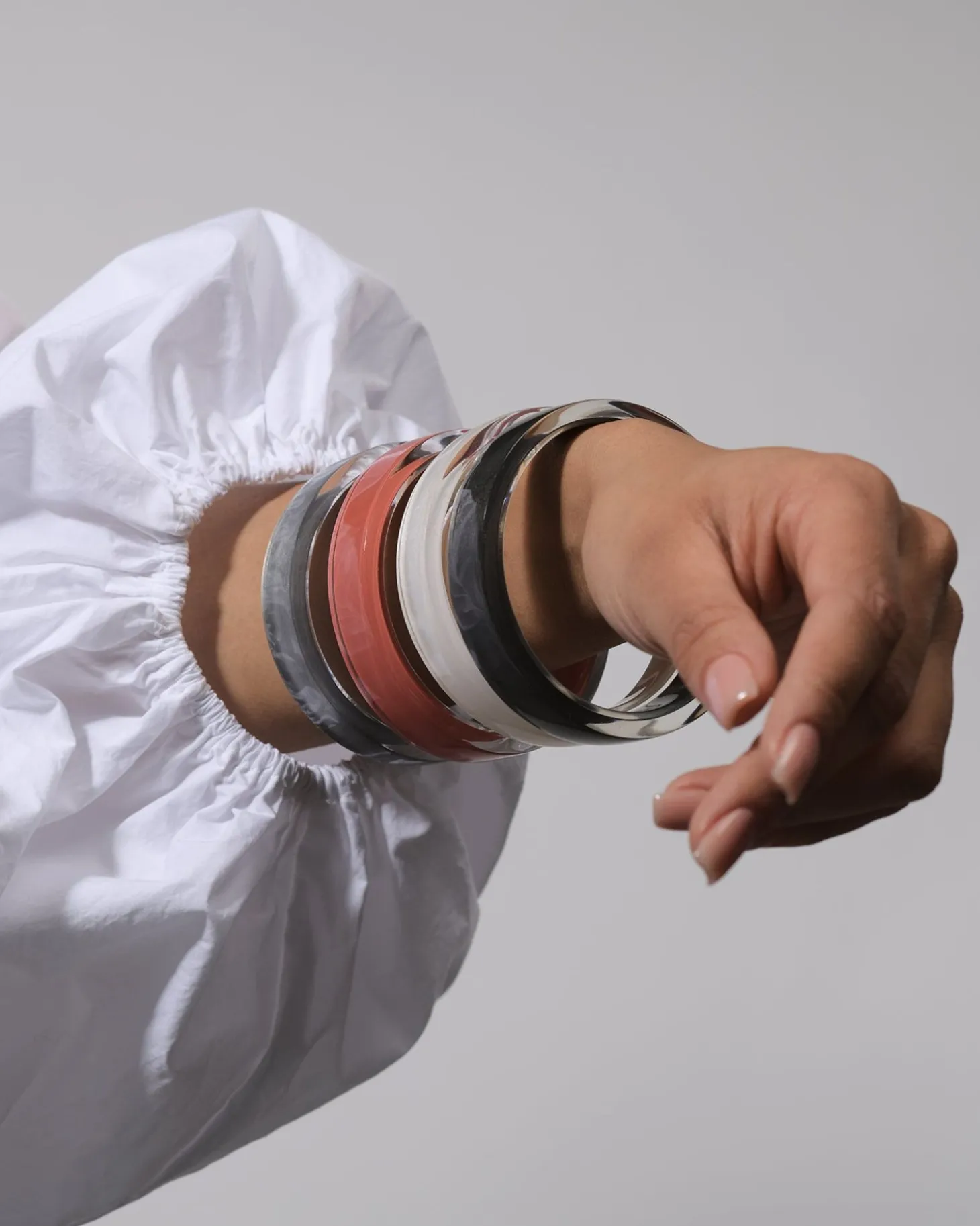 Minimalist Bangle Bracelet, Meteor