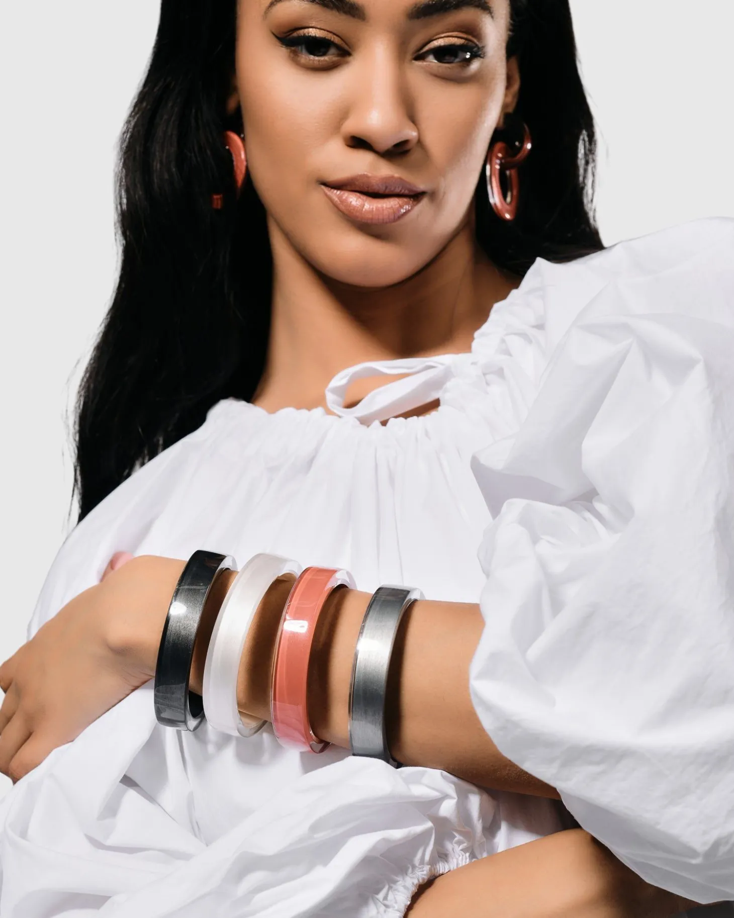 Minimalist Bangle Bracelet, Meteor