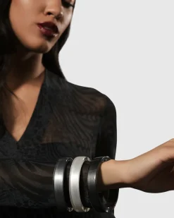 Minimalist Bangle Bracelet, Meteor