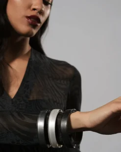 Minimalist Bangle Bracelet, Meteor